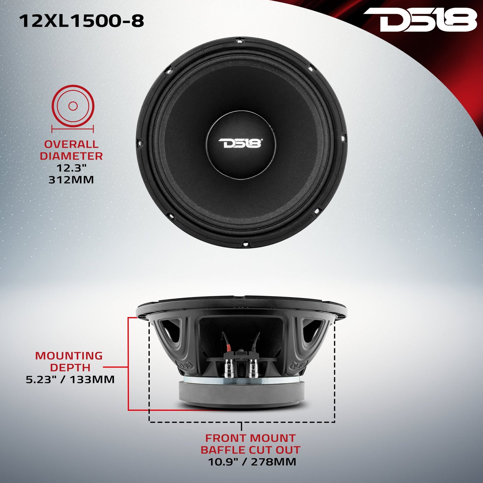 XL 12" Mid-Range Loudspeaker 750 Watts Rms 8-Ohm - Image 7