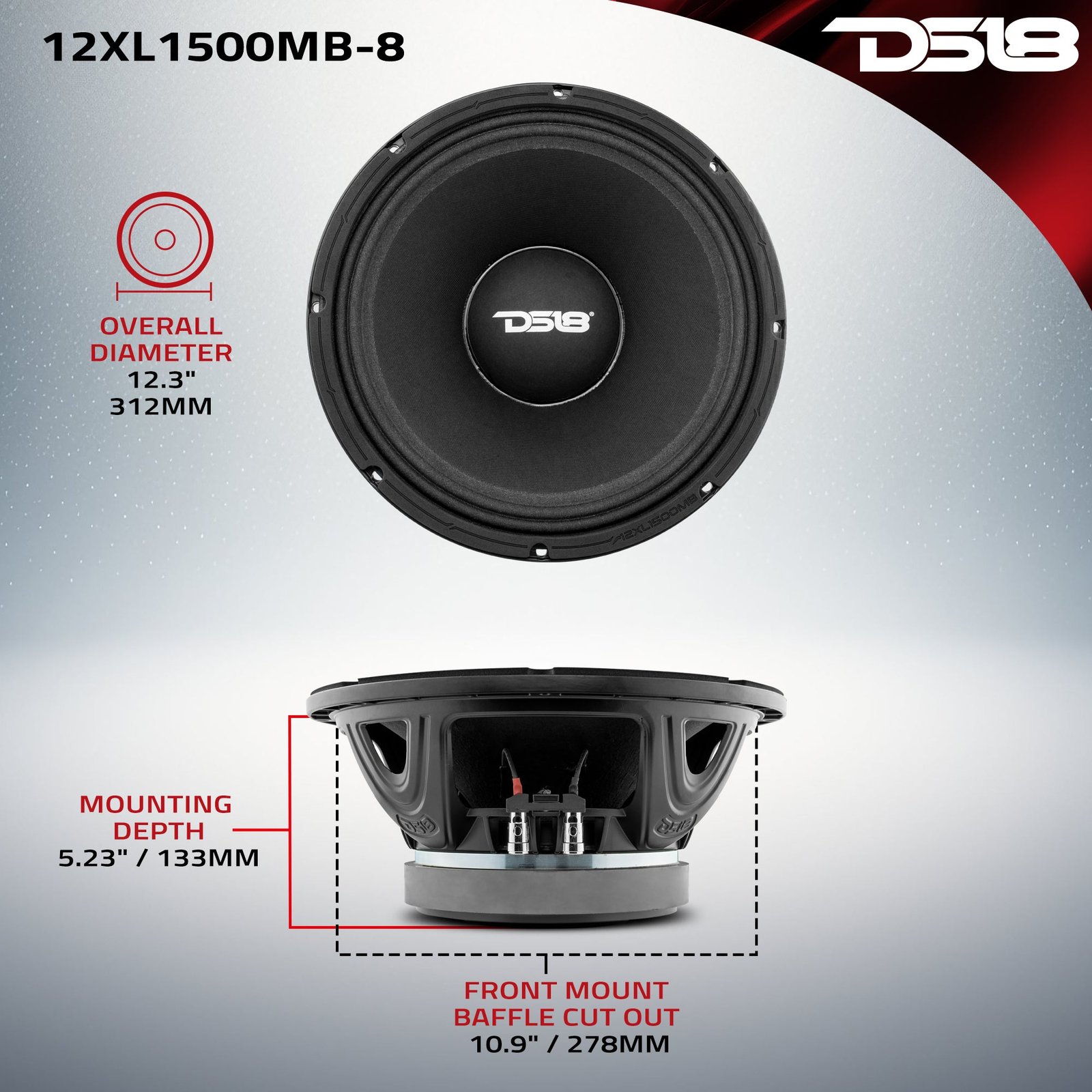 XL 12" Mid-Bass Loudspeaker 750 Watts Rms 8-Ohm - Image 7
