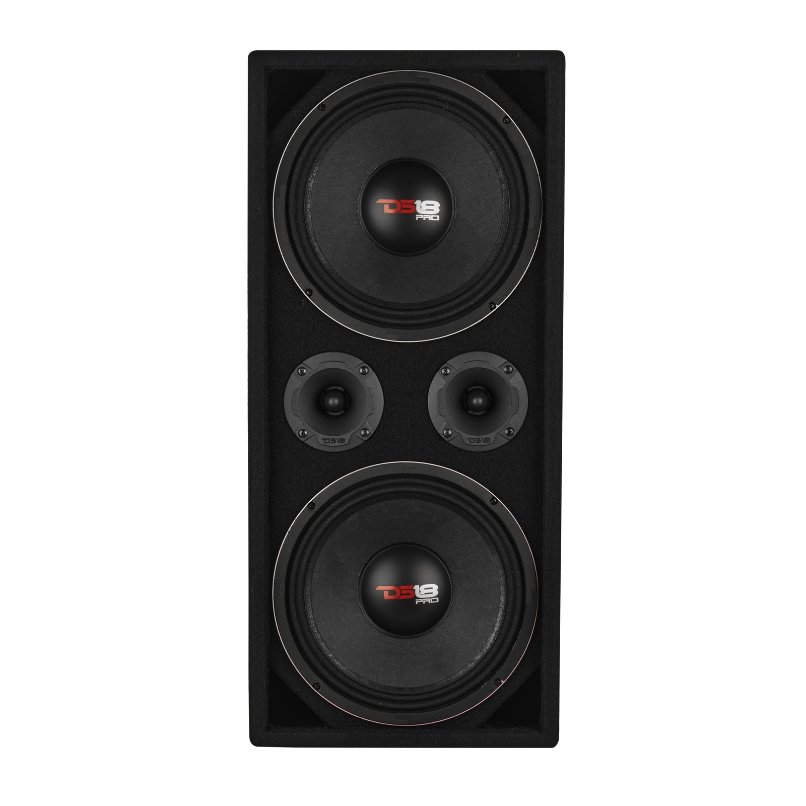 Loaded Voceteo Enclosure with Dual 10" Mids, Dual 3.78" Tweeters, Amplifier & Speakon Cable - Image 2