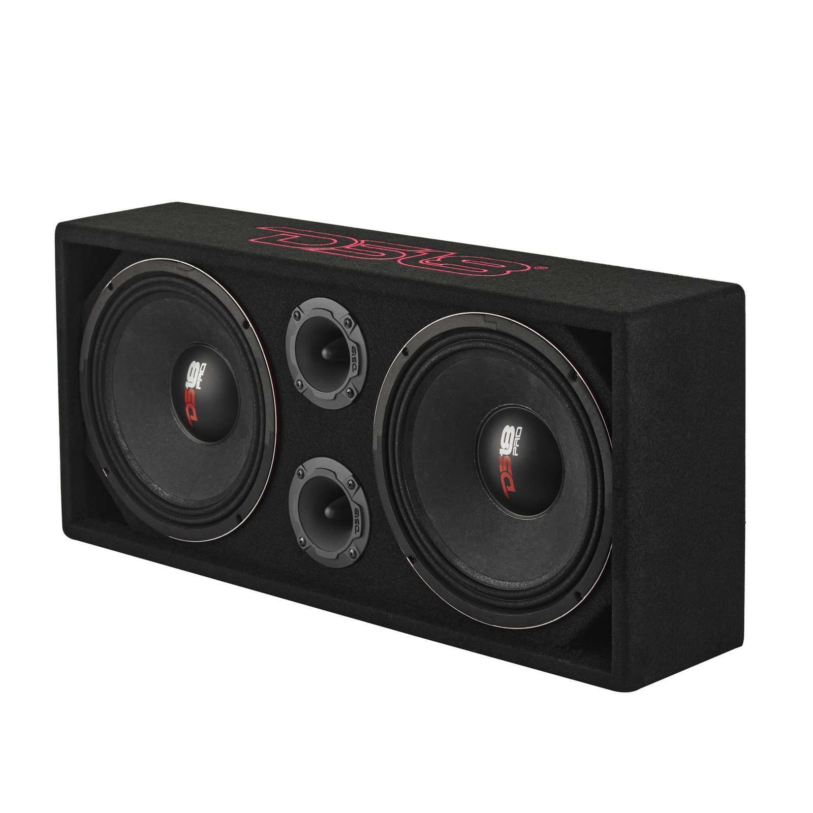 Loaded Voceteo Enclosure with Dual 10" Mids, Dual 3.78" Tweeters, Amplifier & Speakon Cable - Image 5