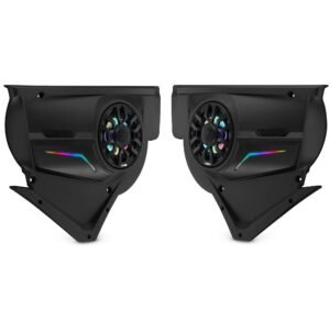 Can-Am Maverick X3 Front Door Speaker Panels with 6.5" NXL-IQ6/BK and Digital LED Lighting