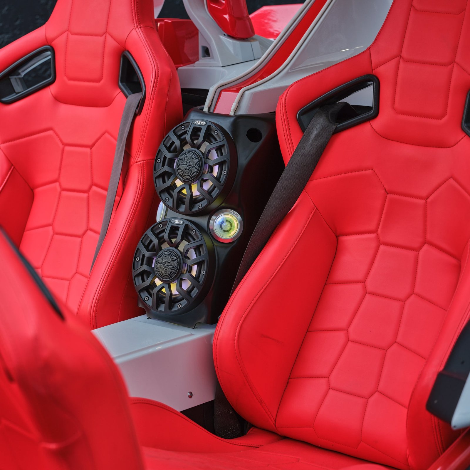 Polaris Slingshot Waterfall Center Console Loaded | 2 x NXL-IQ6/BK & 2 x PRO-TW7LD and Digital LED Lights | 2015 - Current - Image 2