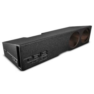 Subwoofer Enclosure for 2019-2024 Chevy Silverado and GMC Sierra 1500/2500/3500, Dual 10" Under Rear Seat Front-Fire Ported Box
