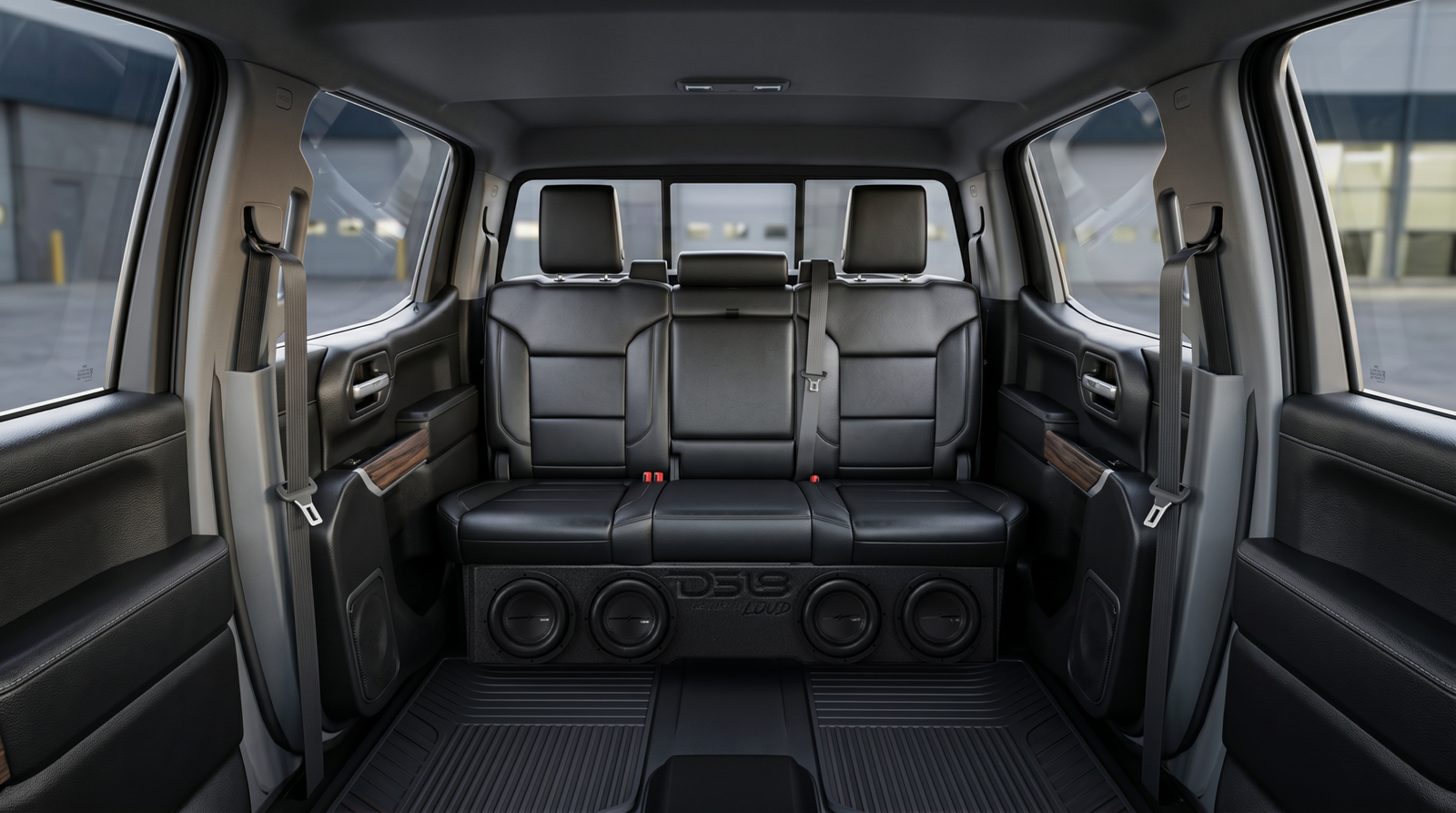 Loaded 4 x 8" Subwoofer Enclosure for Chevy/GMC Crew Cabs (2007-2026) and Ford F-150/Super Duty Crew Cabs (2009-2026) - Image 3