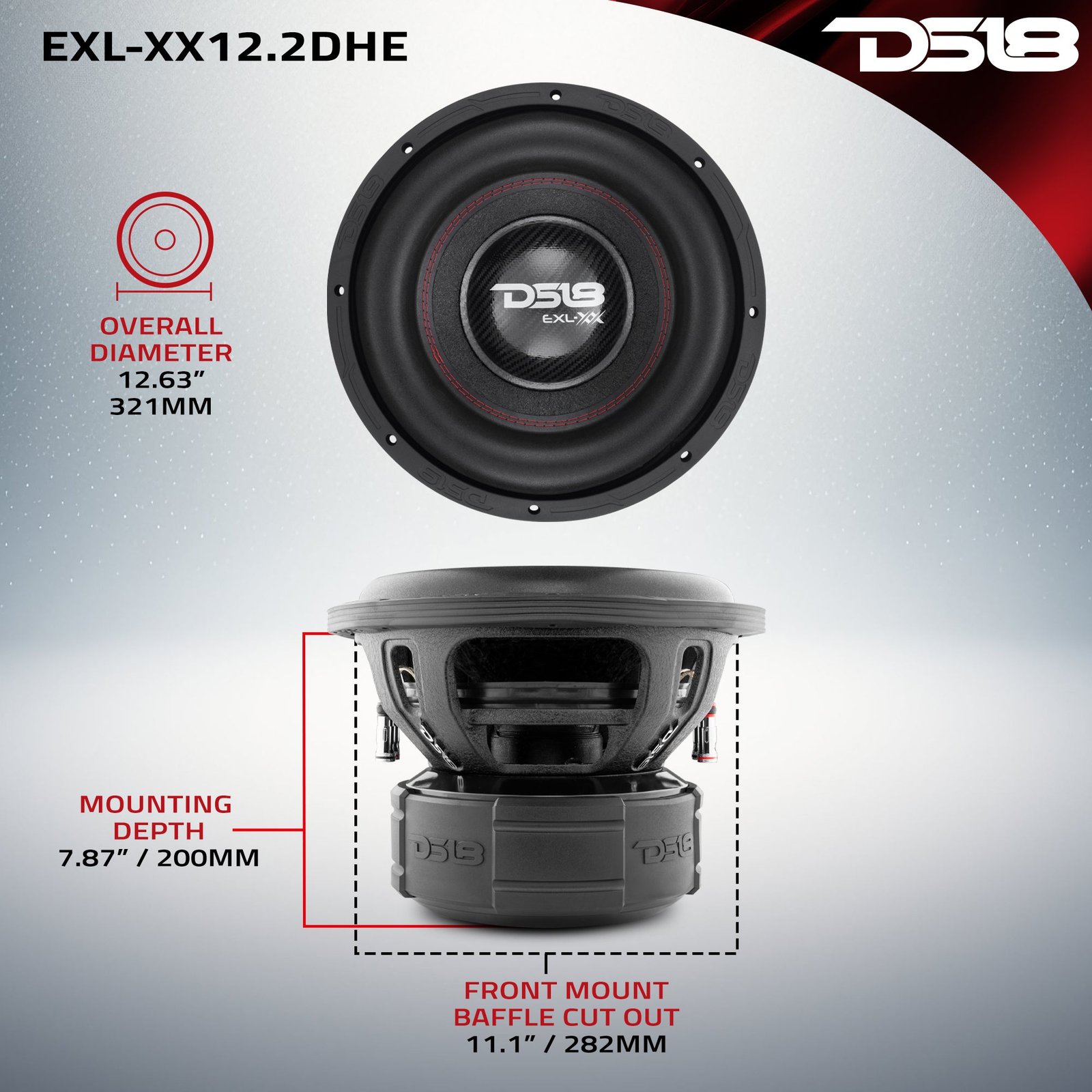 EXL XX 12" High Excursion Subwoofer 2000 Watts Rms DVC 2-Ohm - Image 6