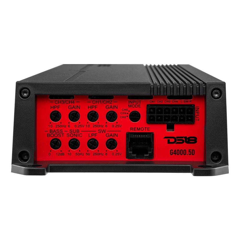 GEN-X 5-Channel Class D Amplifier | 4 x 130W RMS @ 4-Ohm + 1 x 900W RMS @ 1-Ohm - Image 4