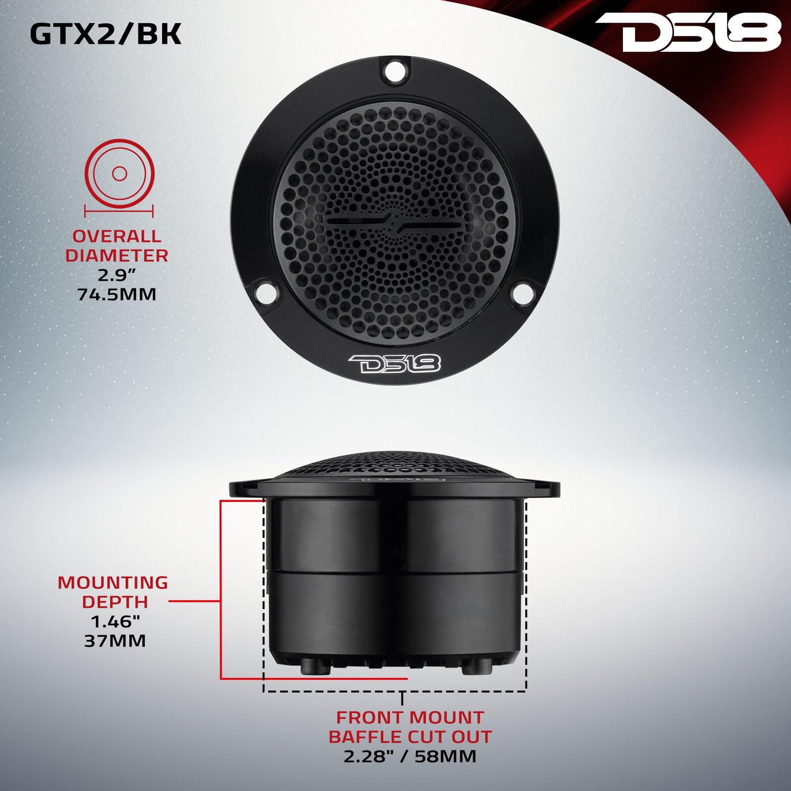 3” Super Bullet Tweeter with 1” Titanium Voice Coil and Neodymium Magnet | 120W RMS 4-Ohm - Image 8