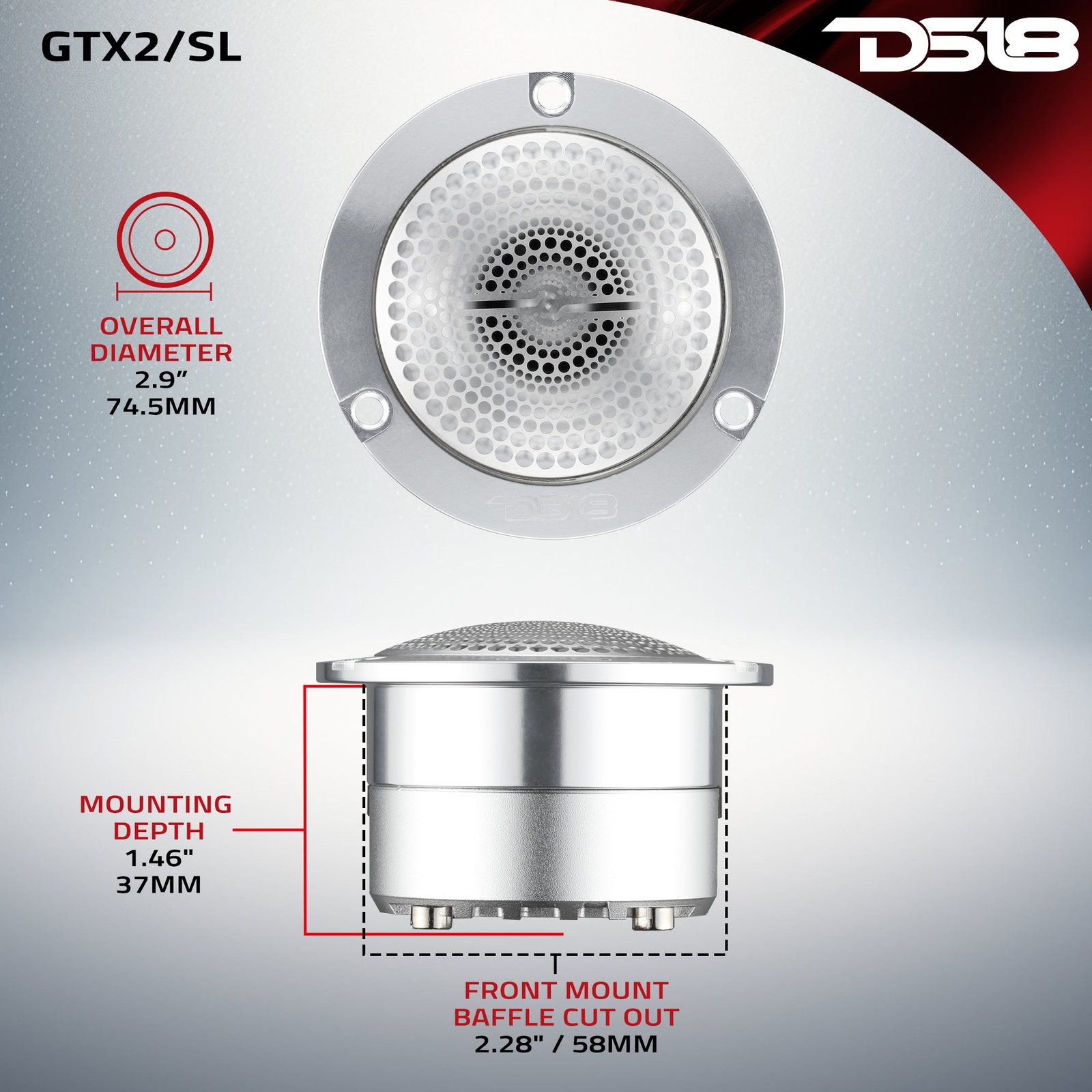 3” Super Bullet Tweeter with 1” Titanium Voice Coil and Neodymium Magnet | 120W RMS 4-Ohm - Image 8