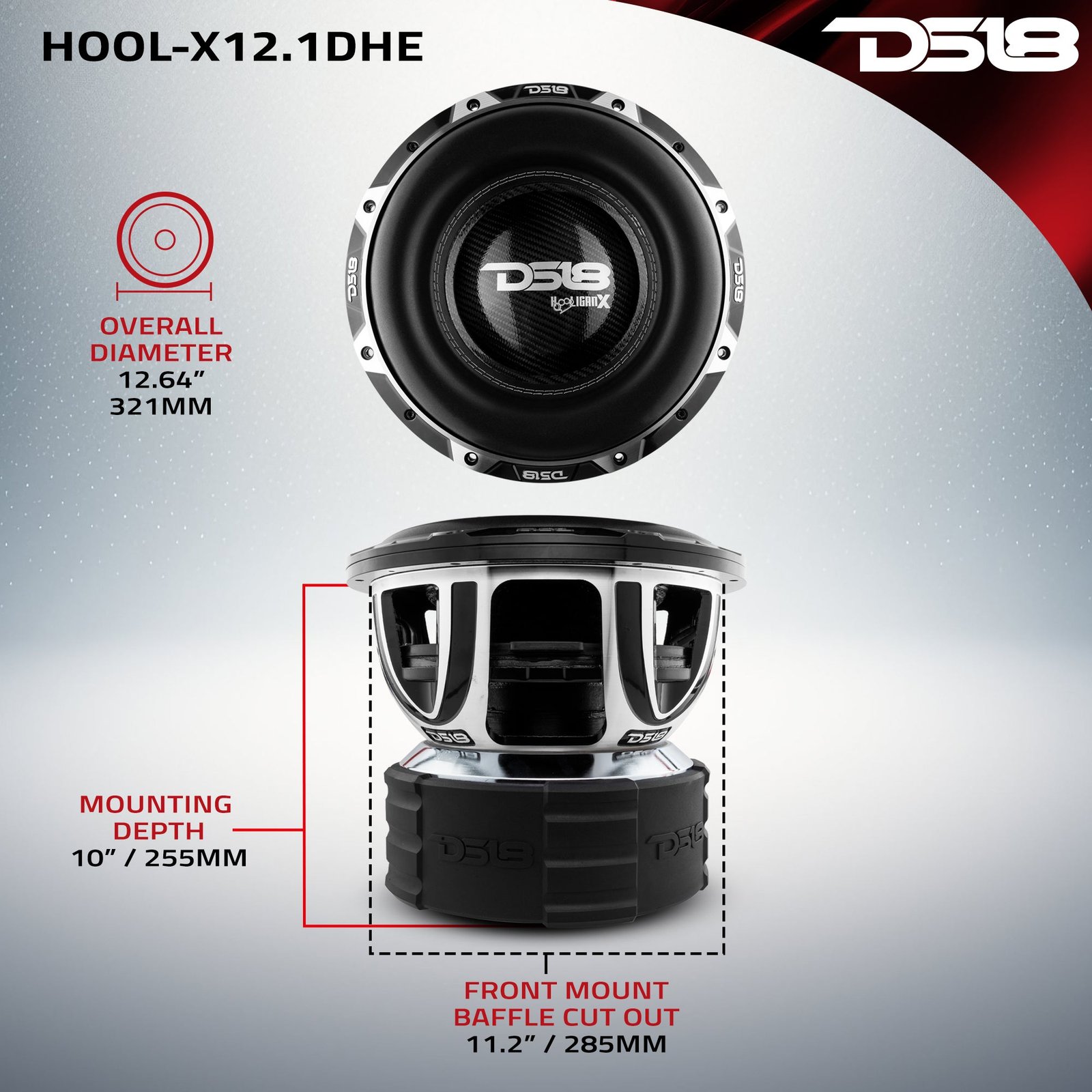 HOOLIGAN X 12" High Excursion Subwoofer 4000 Watts Rms 4" DVC 1-Ohm - Image 7