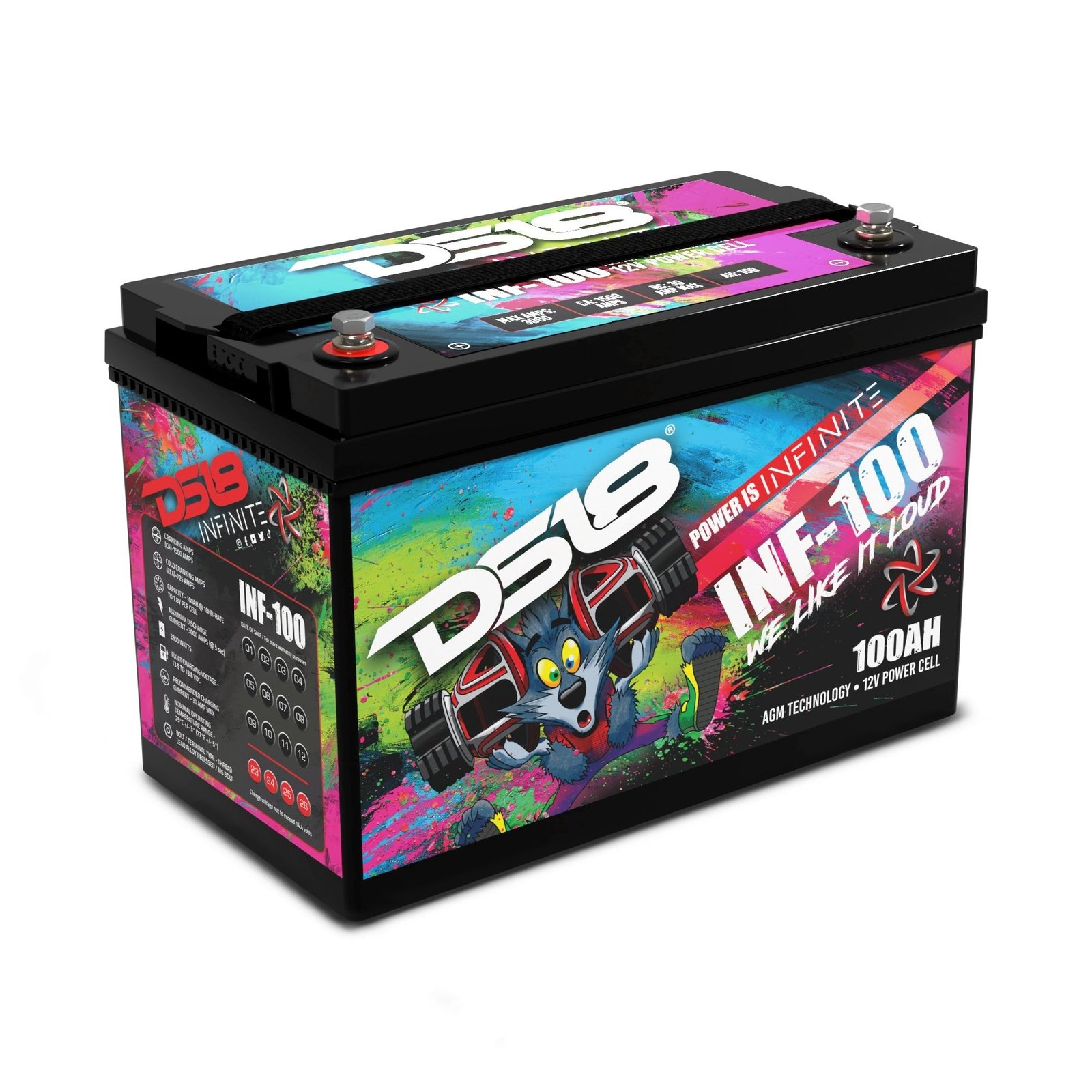 INFINITE 100 AH AGM Power Cell 12 Volt Battery