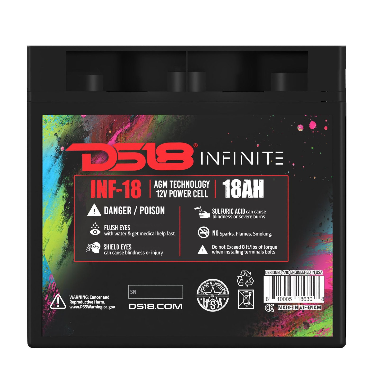 INFINITE 18 AH AGM Power Cell 12 Volt Battery - Image 3