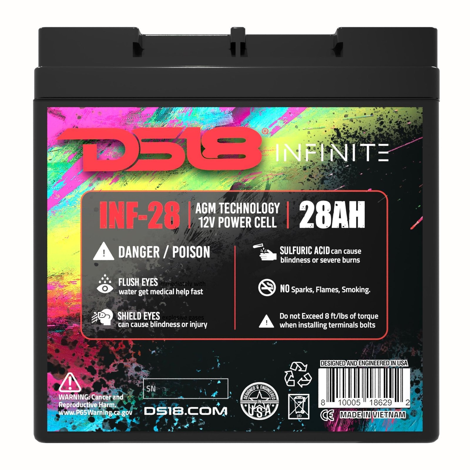 INFINITE 28 AH AGM Power Cell 12 Volt Battery - Image 5