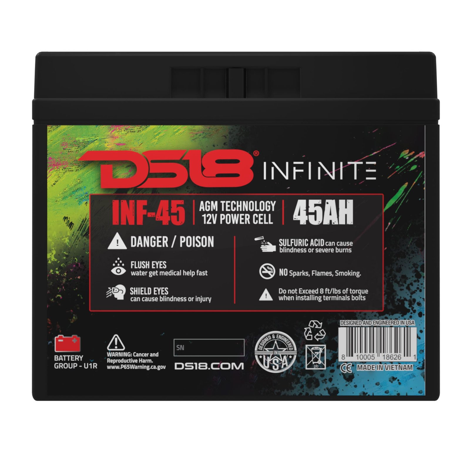INFINITE 45 AH AGM Power Cell 12 Volt Battery - Image 5
