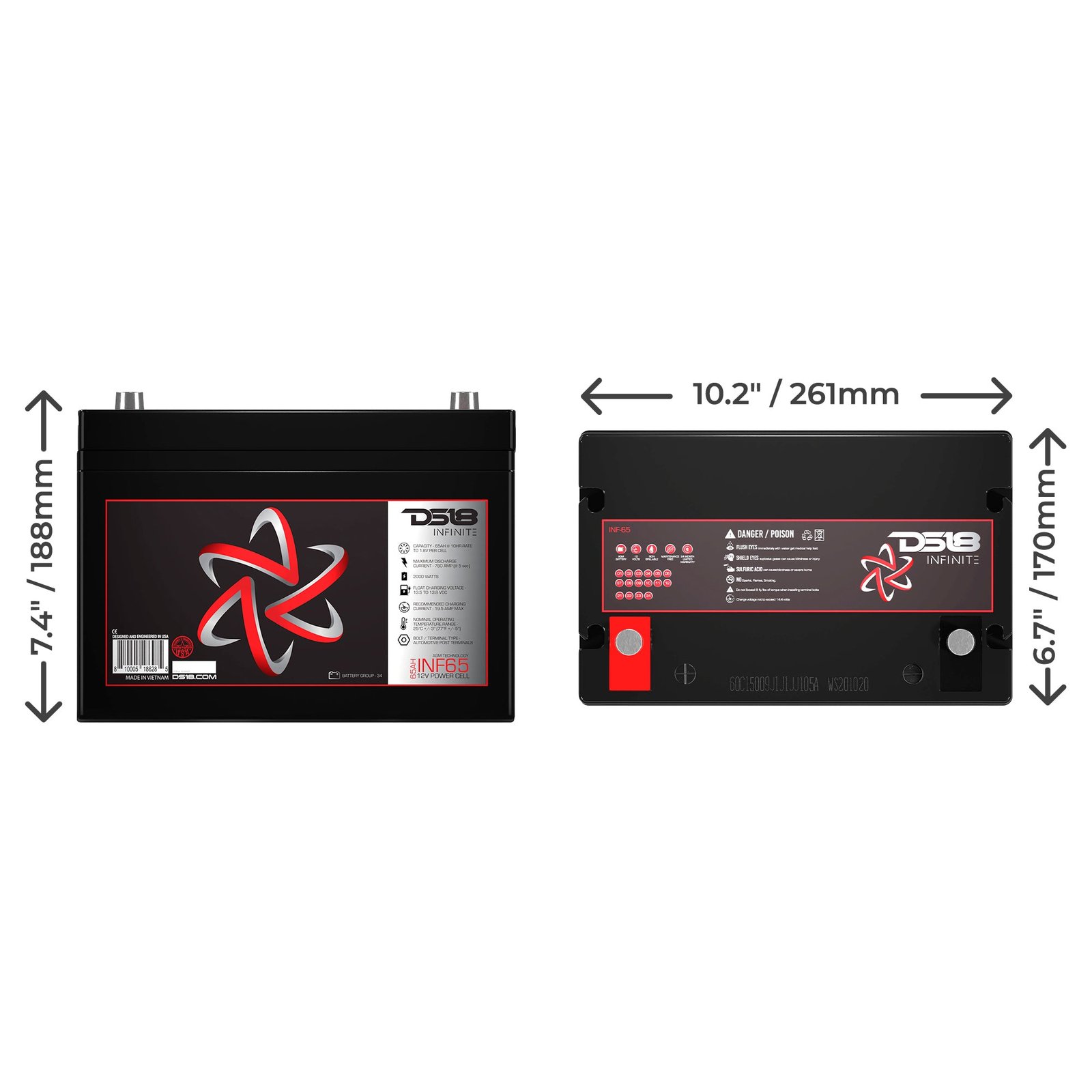 INFINITE 2000 Watts 65 AH AGM Power Cell - Image 2