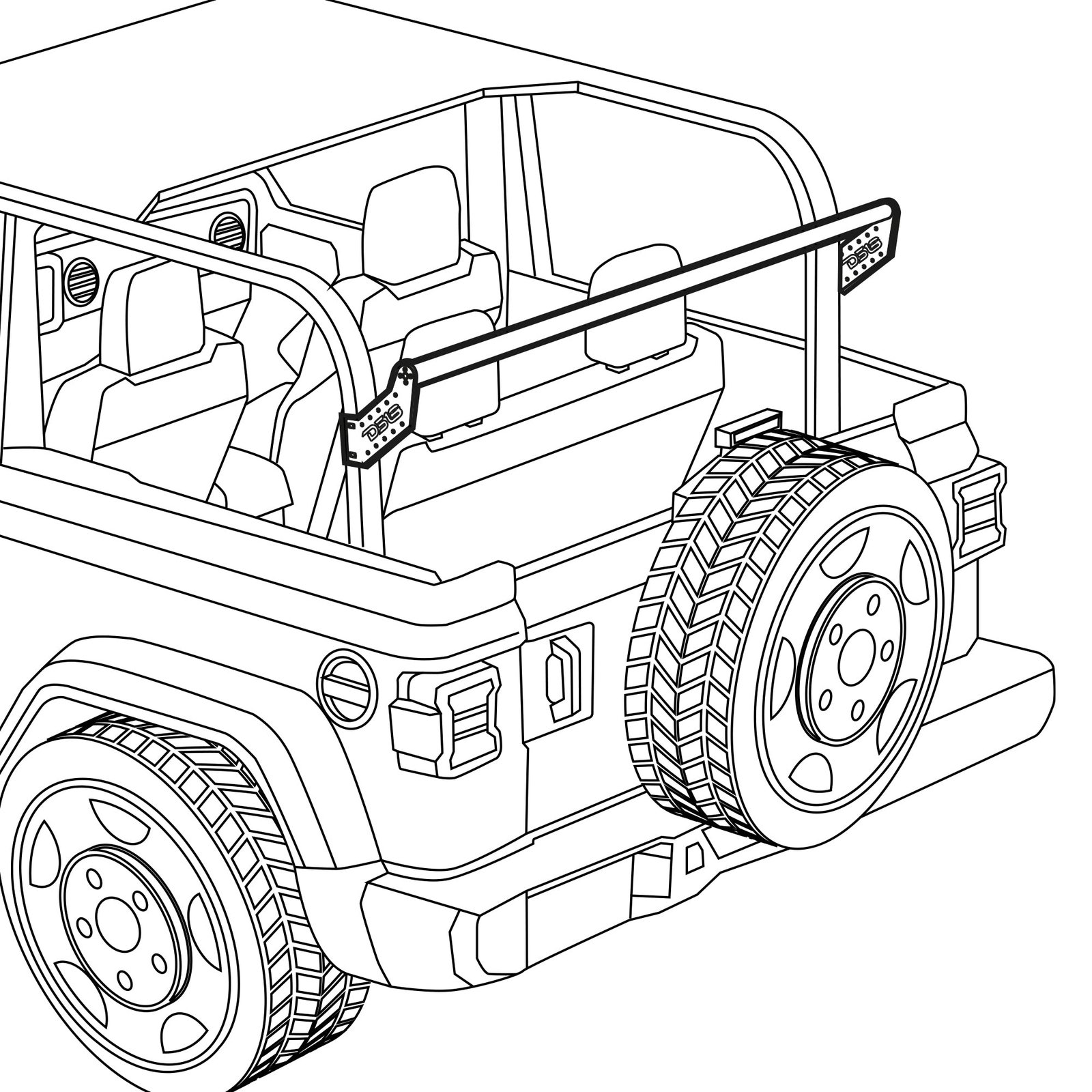 Tower Speaker Mounting Tube for Jeep Wrangler JL 2-Door Hardtop (2018–2023) - Image 2