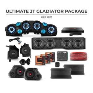 Jeep JT Gladiator 2019–2023 Ultimate Package – Loaded Sound Bar, Door Panels, Subwoofers & Amplifiers