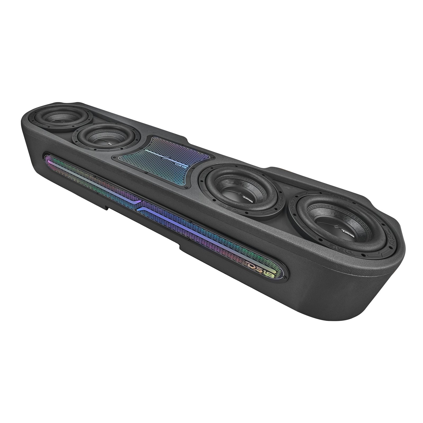 Jeep JT Gladiator Loaded Under Rear Seat Subwoofer Enclosure with 4 X 8" ZR8.2D, Leather Wrapped and Digital LED Lights | 1800 Watts RMS @ 1-Ohm - Image 6