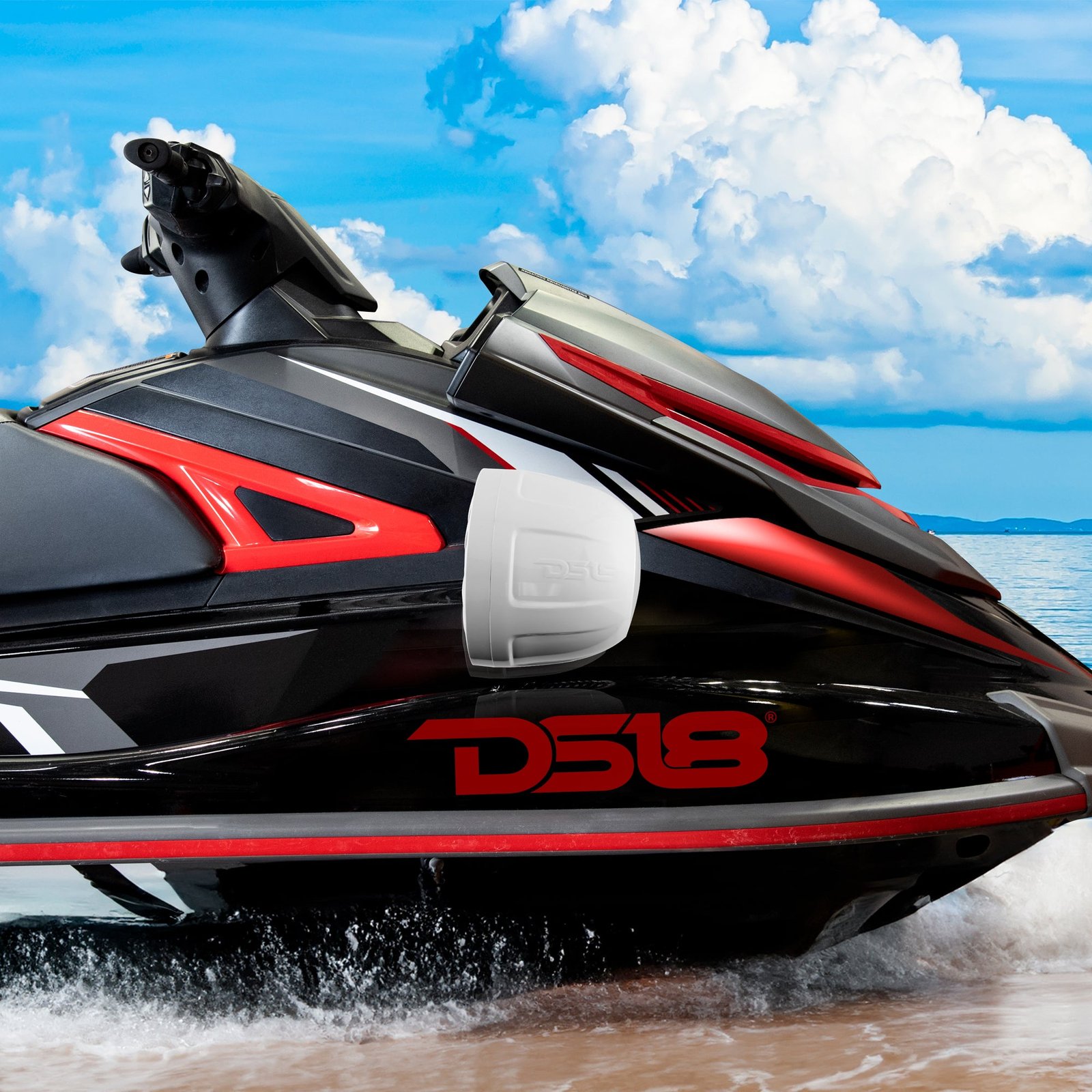8" Compact Speaker Tower with Marine Amplifier, Installation Kit, and RGB LED Lights - Perfect Package for Jet Ski - Image 4