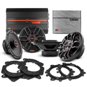 Car Audio Package: 6.5" & 6x9" Coaxial Speakers with OEM Speaker Adapters, Amplifier, and Wiring Kit