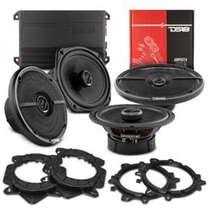 Car Audio Package: 6.5" & 6x9" Coaxial Speakers with OEM Speaker Adapters, Amplifier, and Installation Kit