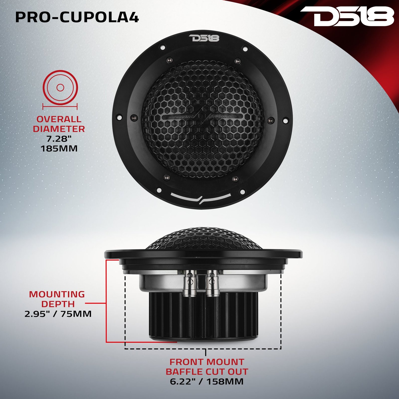 7'' High End Professional Soft Dome Mid Range Loudspeaker with Neodymium Magnet | 400W RMS 4-Ohm - Image 9
