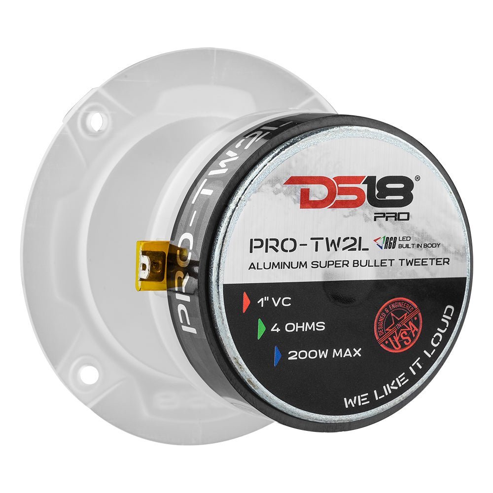 3.8" Super Bullet Tweeter 120 Watts 1" Aluminum 4-Ohm Vc with RGB LED Lights - Image 6