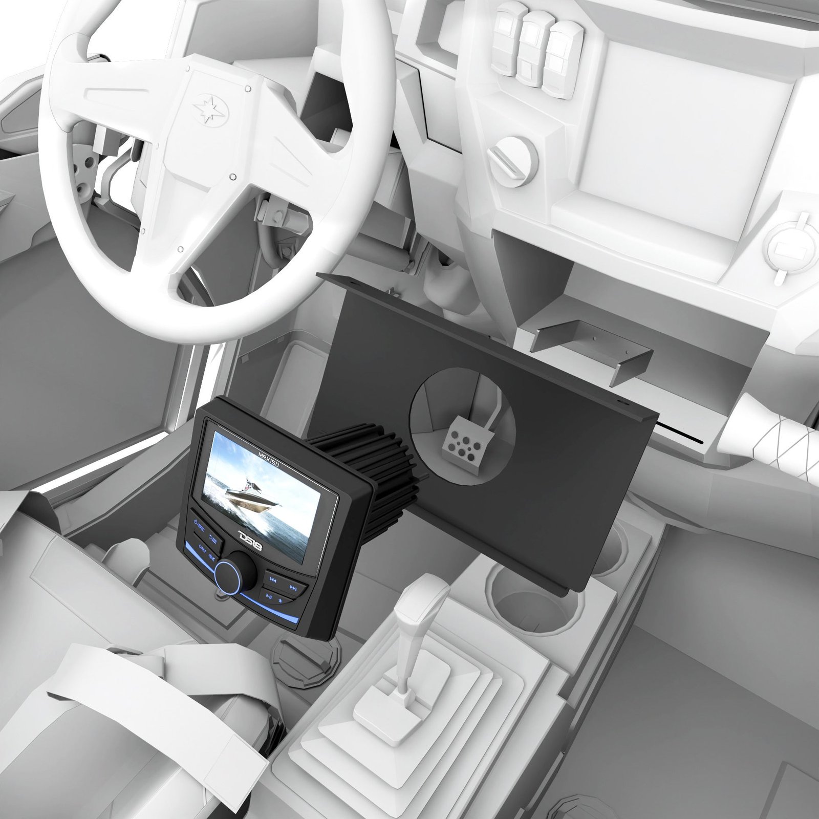 Polaris RZR-XP 2014-2023 Pocket Mount Compatible with MRX150 Head-Unit - Image 2