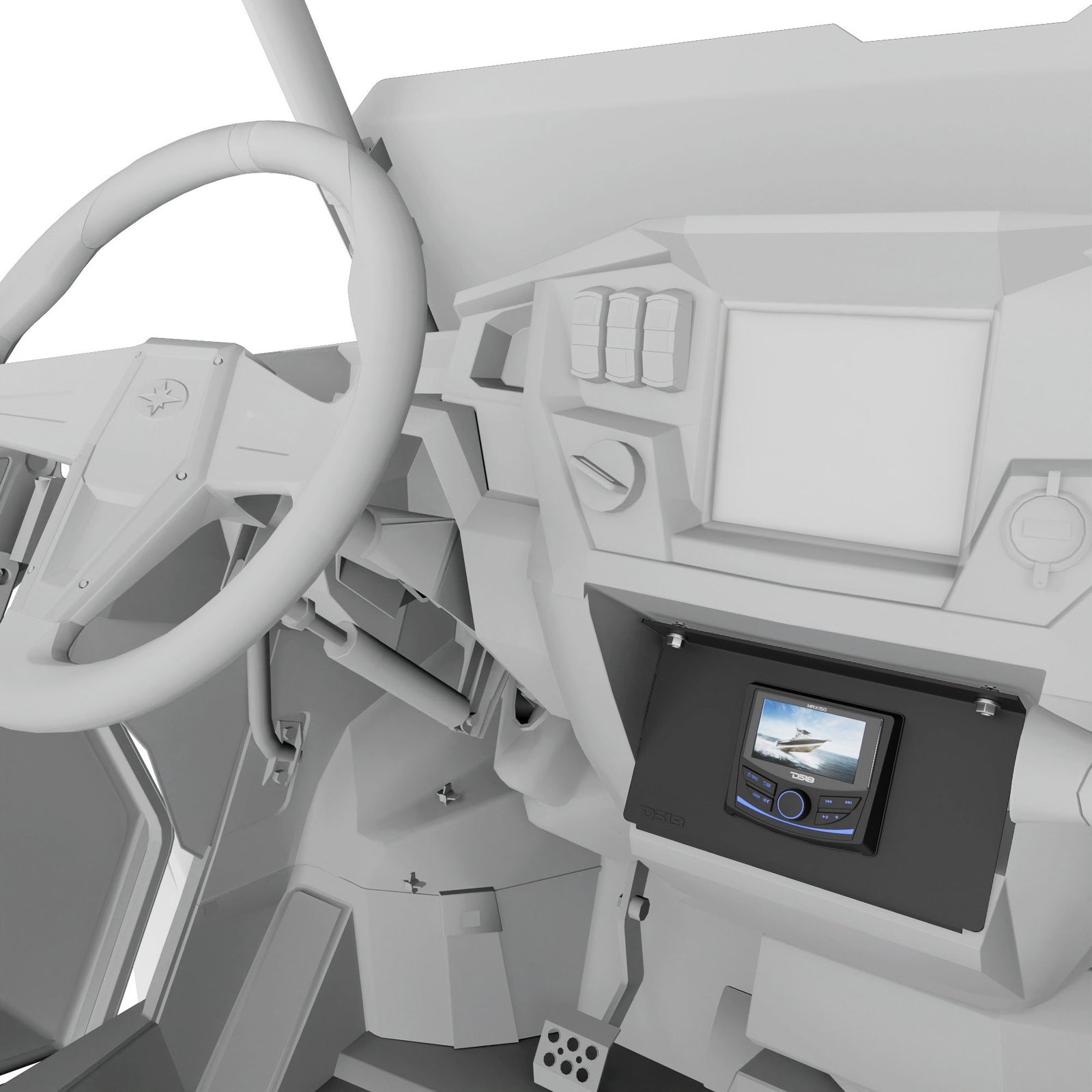 Polaris RZR-XP 2014-2023 Pocket Mount Compatible with MRX150 Head-Unit - Image 3