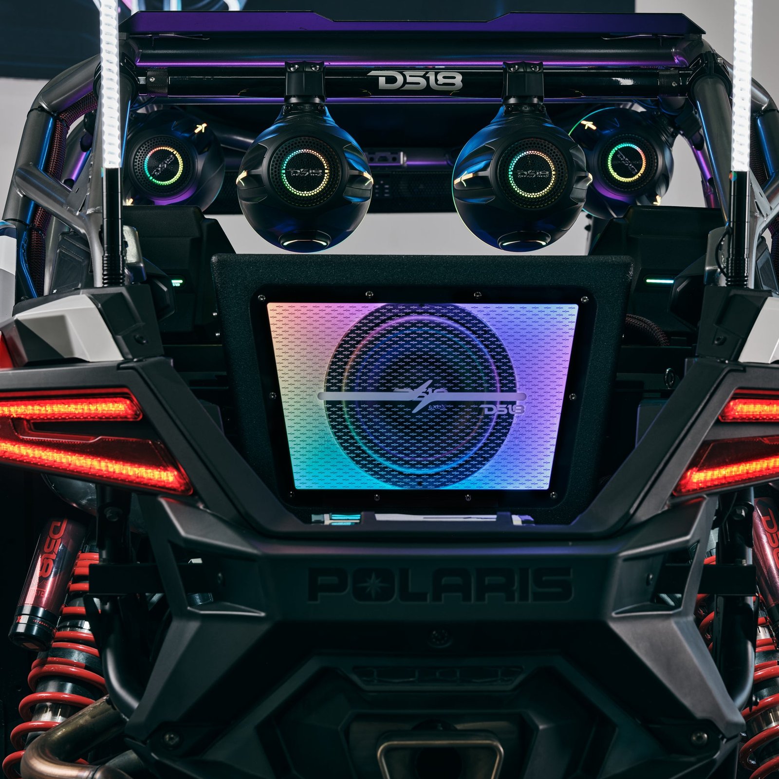 Polaris RZR PRO/XP 10" Bandpass Subwoofer Enclosure for Rear Cargo Box with Digital LED Lights | EXL-X10.2D Preloaded - Image 3