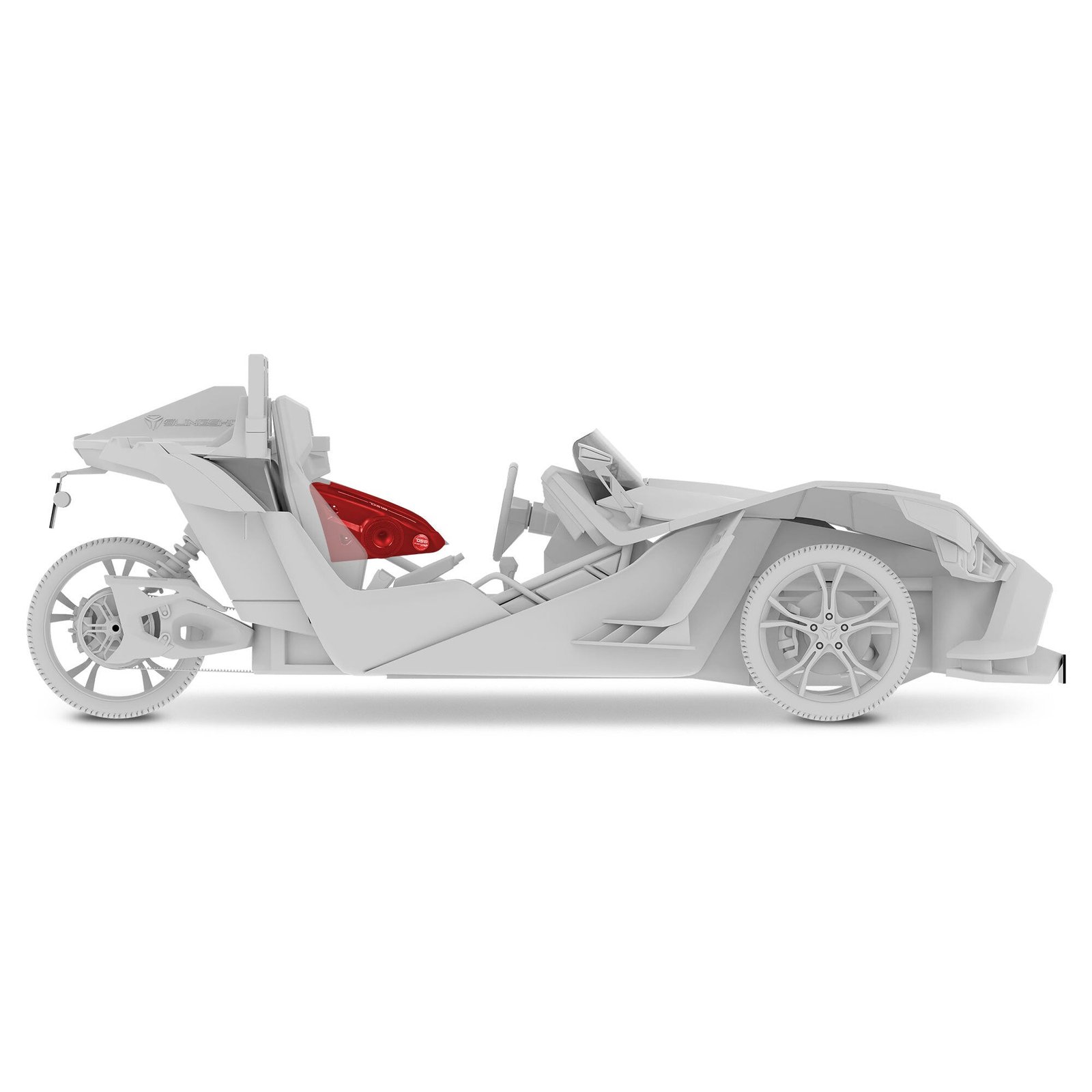 Polaris Slingshot Inside Armrest Speaker Panels Loaded | 2 x PRO-HY6.4MSL and Digital LED Lights | 2015 - Current - Image 2