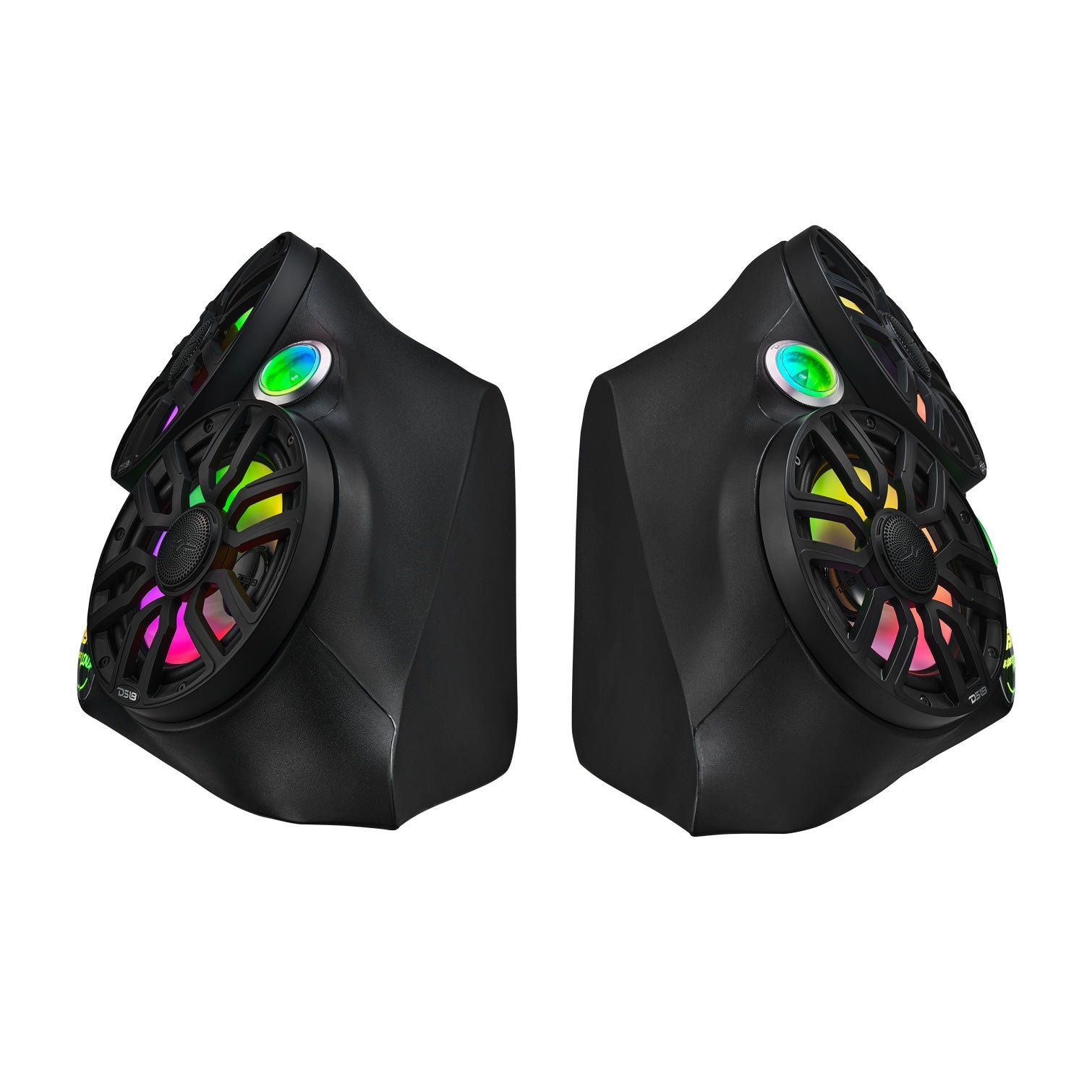 Polaris Slingshot Dual Front Fender 8” Loaded Speaker Pods with Digital LED Lighting - Image 5