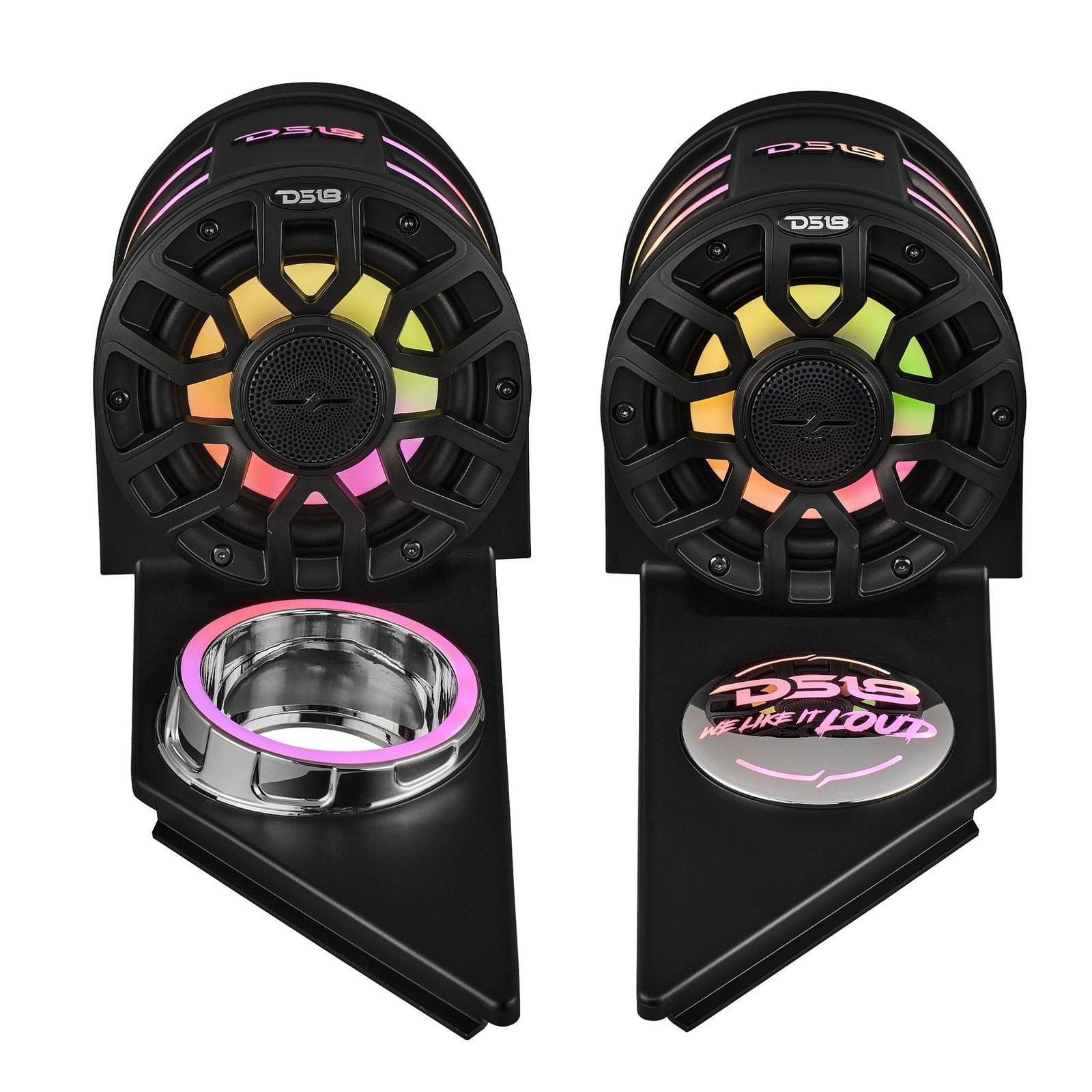 Polaris Slingshot Headrest Speaker Pods Loaded | 2 x NXL-IQ6/BK Speakers and Digital LED Lights | 2015 - Current - Image 4