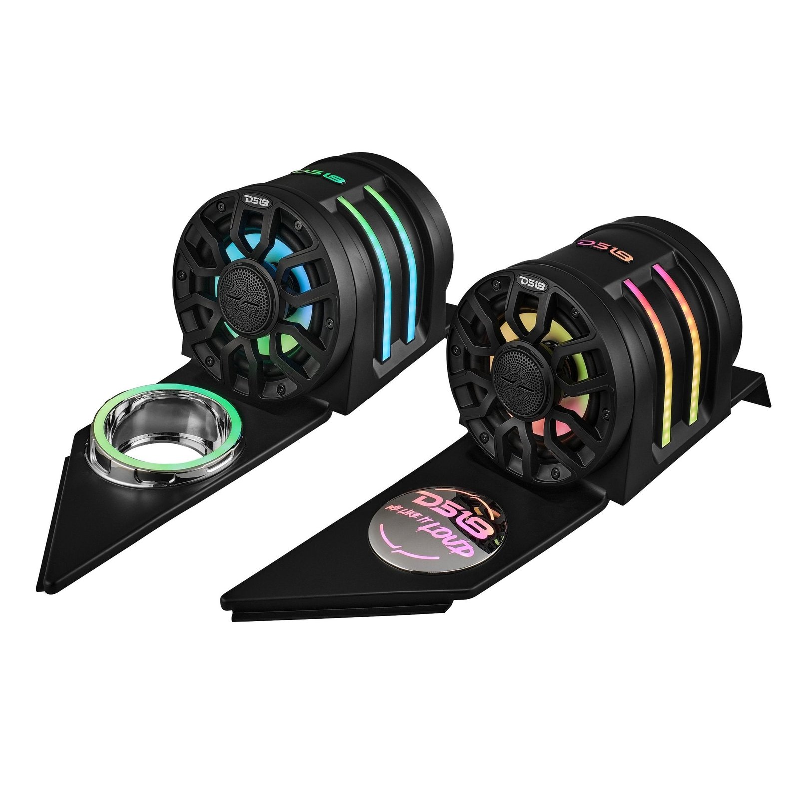 Polaris Slingshot Headrest Speaker Pods Loaded | 2 x NXL-IQ6/BK Speakers and Digital LED Lights | 2015 - Current - Image 5