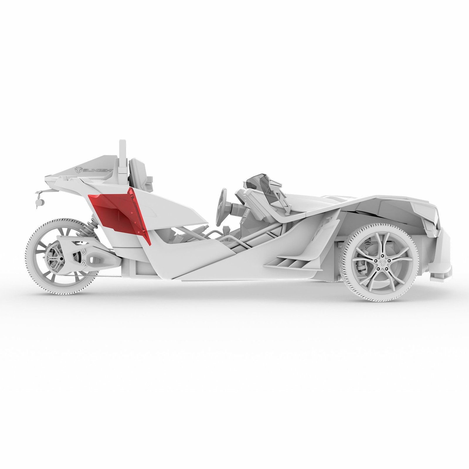 Polaris Slingshot Rear Subwoofer Enclosure Loaded with NXL-IQSUB10/BK and Digital LED Lights | Fits Either Passenger or Driver Side | 2015 - Current - Image 2