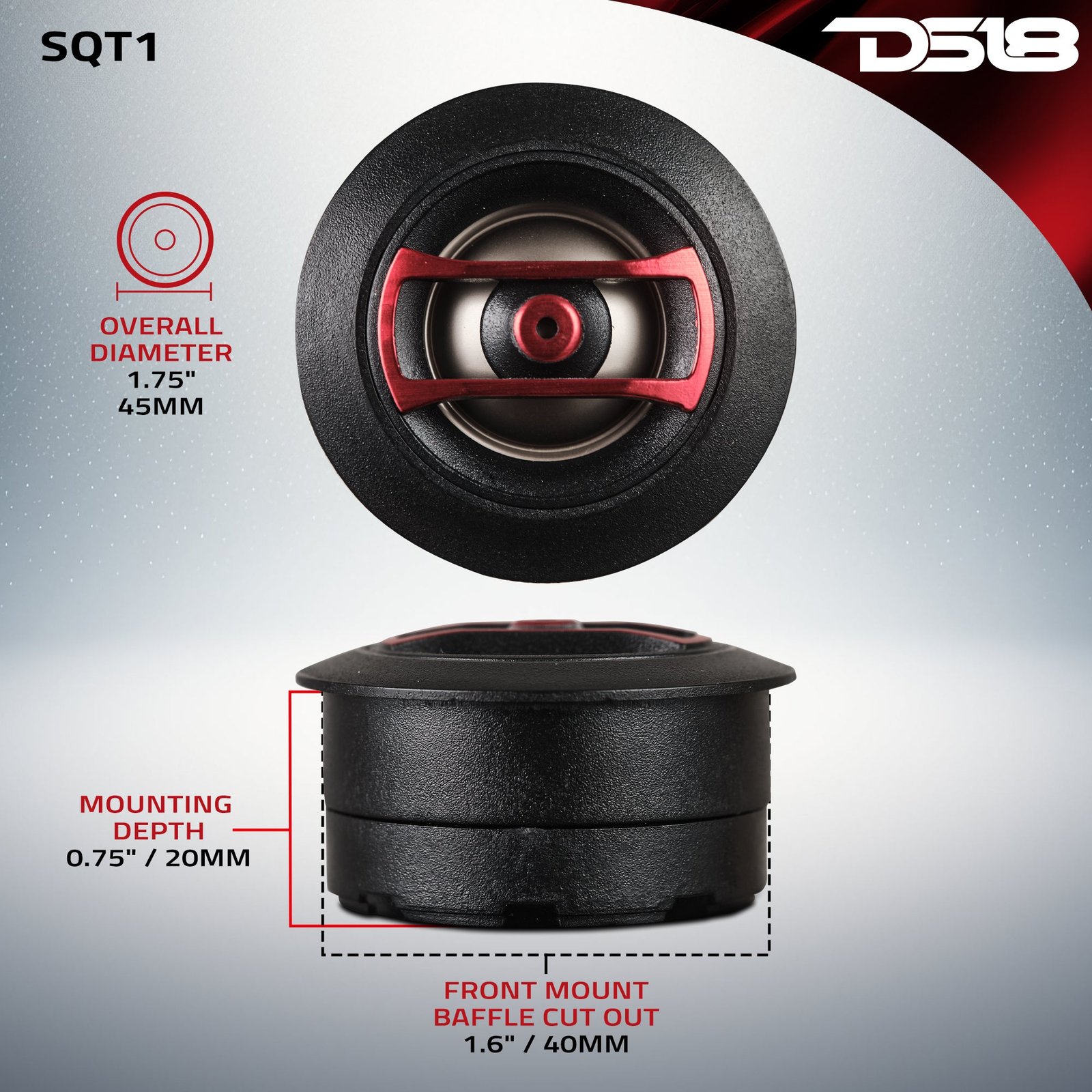 1.3" Multi-Mount PEI Mini Dome Tweeter with 0.8" Voice Coil - Image 9