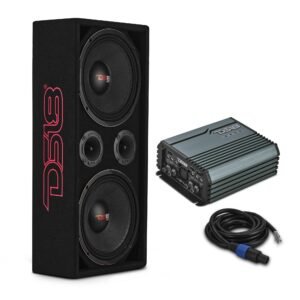 Loaded Voceteo Enclosure with Dual 10" Mids, Dual 3.78" Tweeters, Amplifier & Speakon Cable