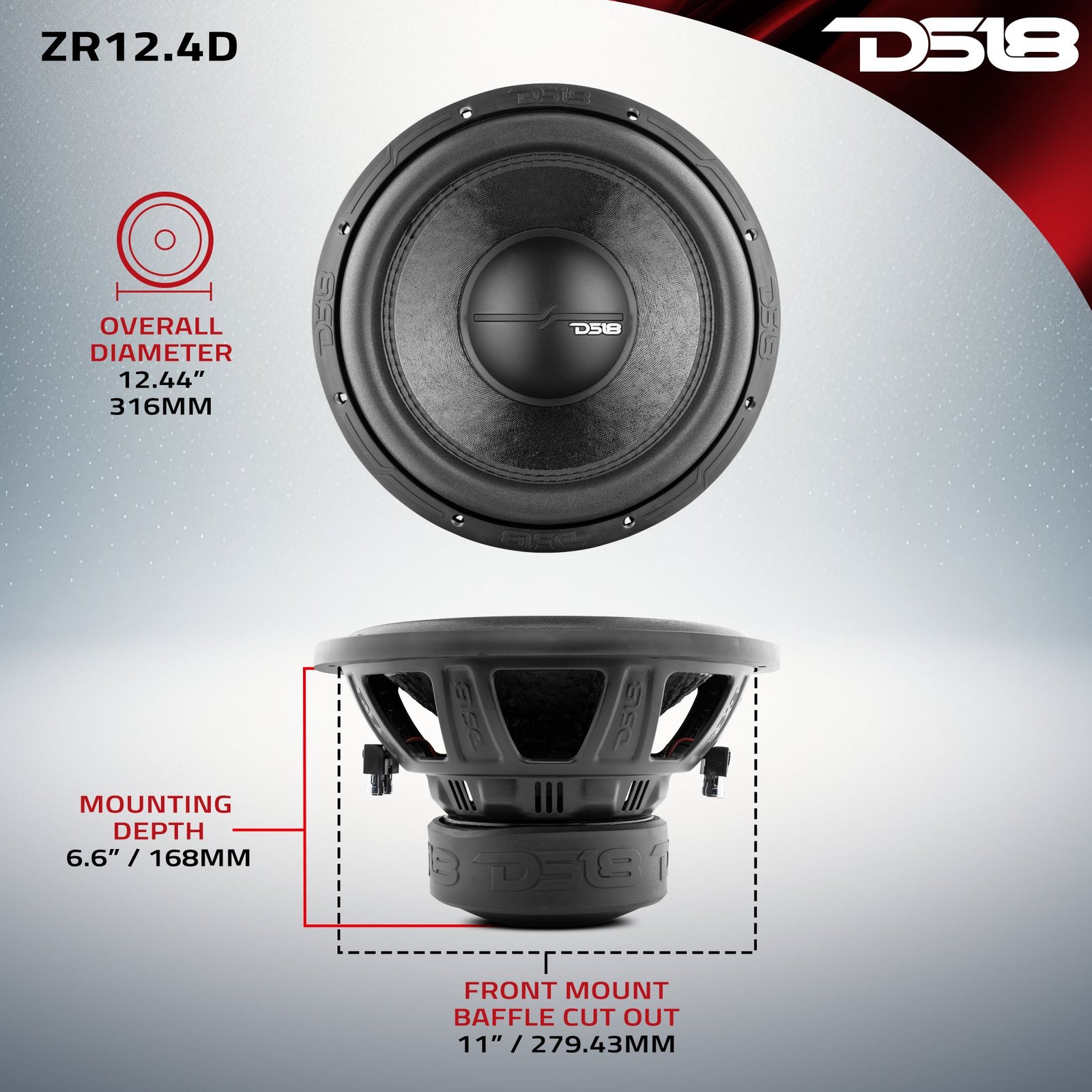 ZR 12" Subwoofer 750 Watts Rms DVC 4-Ohm - Image 6