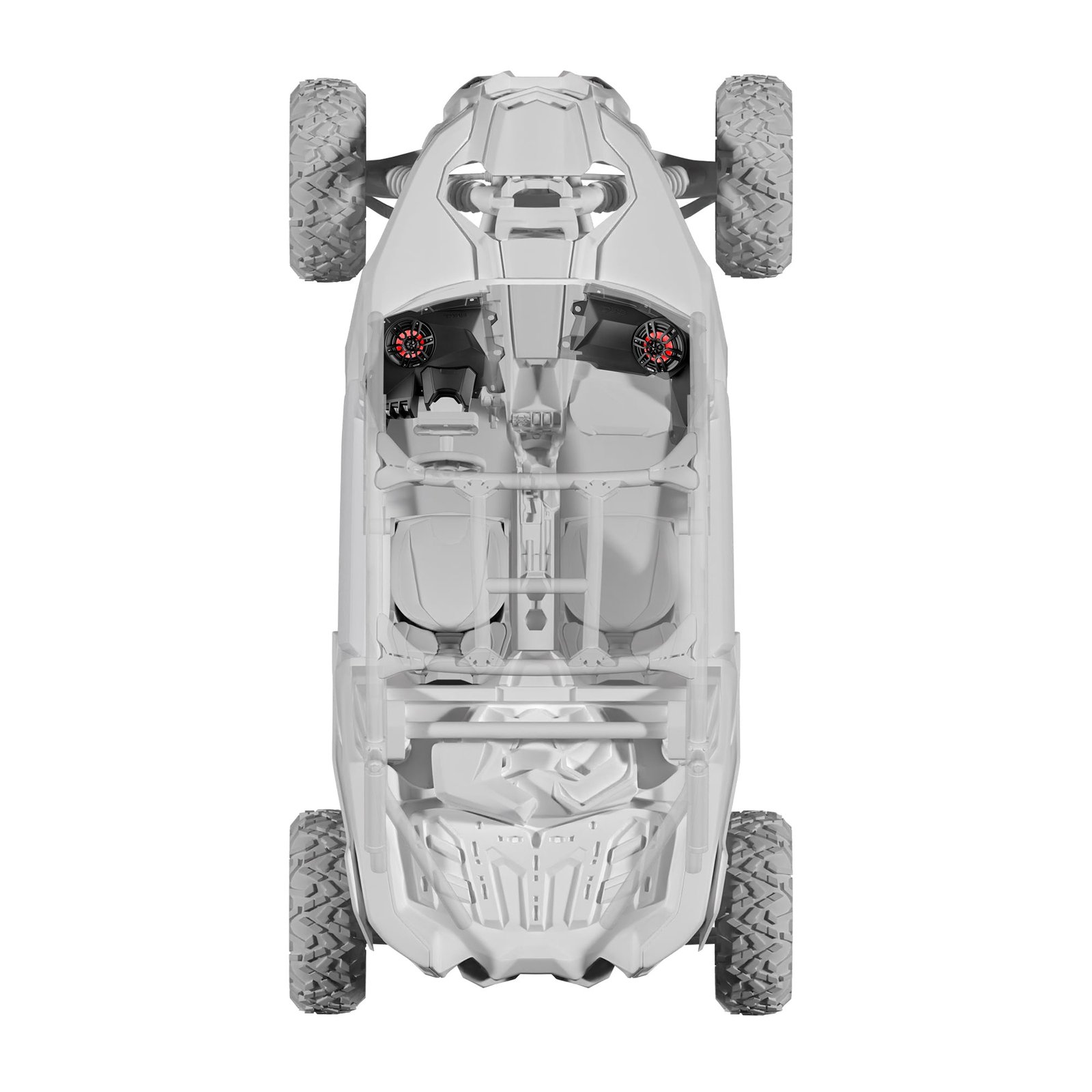 Can-Am Maverick X3 Dashboard Panel Loaded with 6.5" Speaker and Digital Lights - Image 2