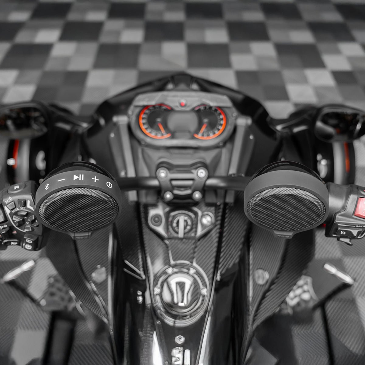 Amplified Handlebar Mounted Bluetooth Speaker System for Can-Am Ryker & Spyder Motorcycles - Image 2